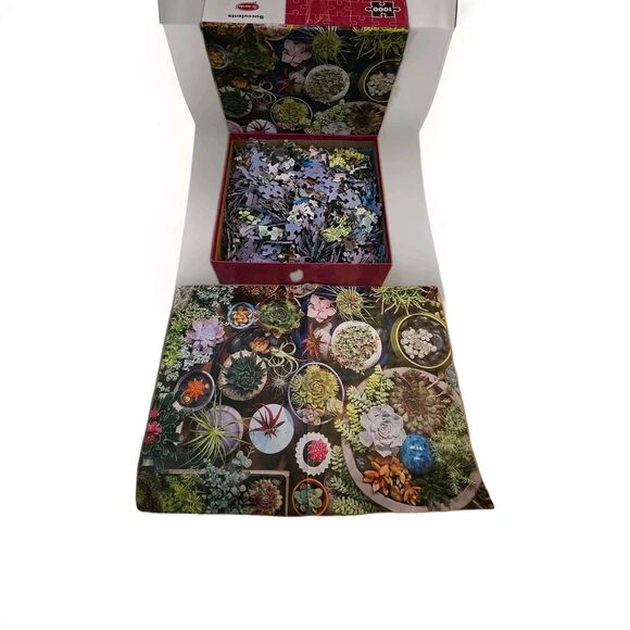 "SUCCULENTS" 1000 Piece Jigsaw Puzzle by Re-Marks Made In The USA Pre-owned - Picture 4 of 4